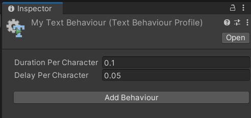 Text Behaviour Profile