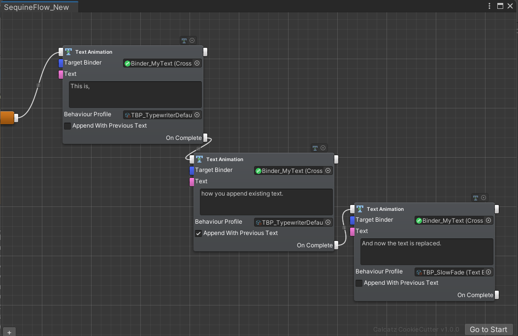 Sequine Text Example