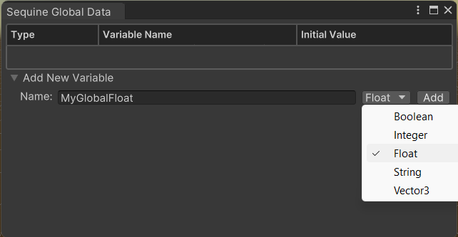 Create Global Variable
