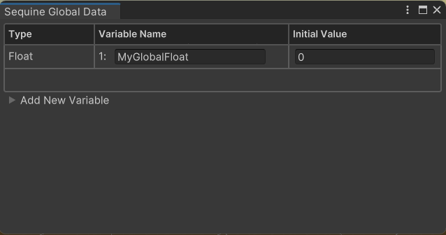 Created Global Variable